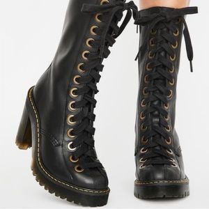 Carey Heeled Boots Dr. Martens Thick Platform Bottoms